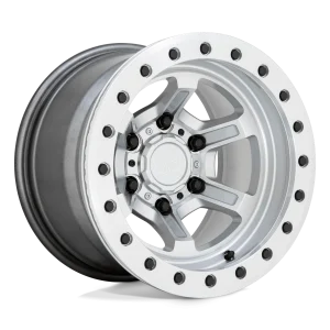 Black Rhino – OFFSHOOT BEADLOCK – Silver – 15″x10″ -38mm – Summer Wheels – 1510FFT-86140S12